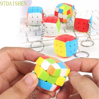 Daishen1 พวงกุญแจ จี้ลูกบาศก์ปริศนา ขนาด 3x3x3 ซม. สีสันสดใส ของเล่นเสริมการเรียนรู้เด็ก