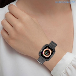 Wu สายนาฬิกาข้อมืออัจฉริยะ กันเหงื่อ ล้างทําความสะอาดได้ แบบเปลี่ยน สําหรับ iOS Watch Ultra 49 มม.