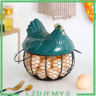 [Lzdjfmy3] ตะกร้าเก็บไข่ไก่ พร้อมฝาปิดเซรามิค สําหรับตกแต่งฟาร์มเฮาส์