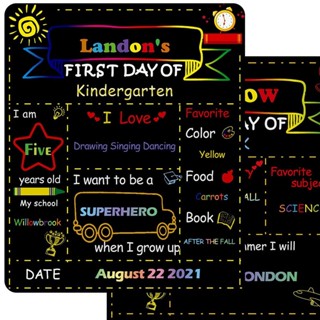 [mibum01eb] ป้ายไม้ ลาย First and Last Day of School สําหรับตกแต่งบ้าน ปาร์ตี้