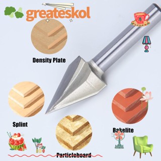 Greateskol ดอกสว่านเราเตอร์ ก้านตัว V 1/4 นิ้ว 45 องศา 6 มม. สําหรับงานไม้ DIY 19/32 นิ้ว