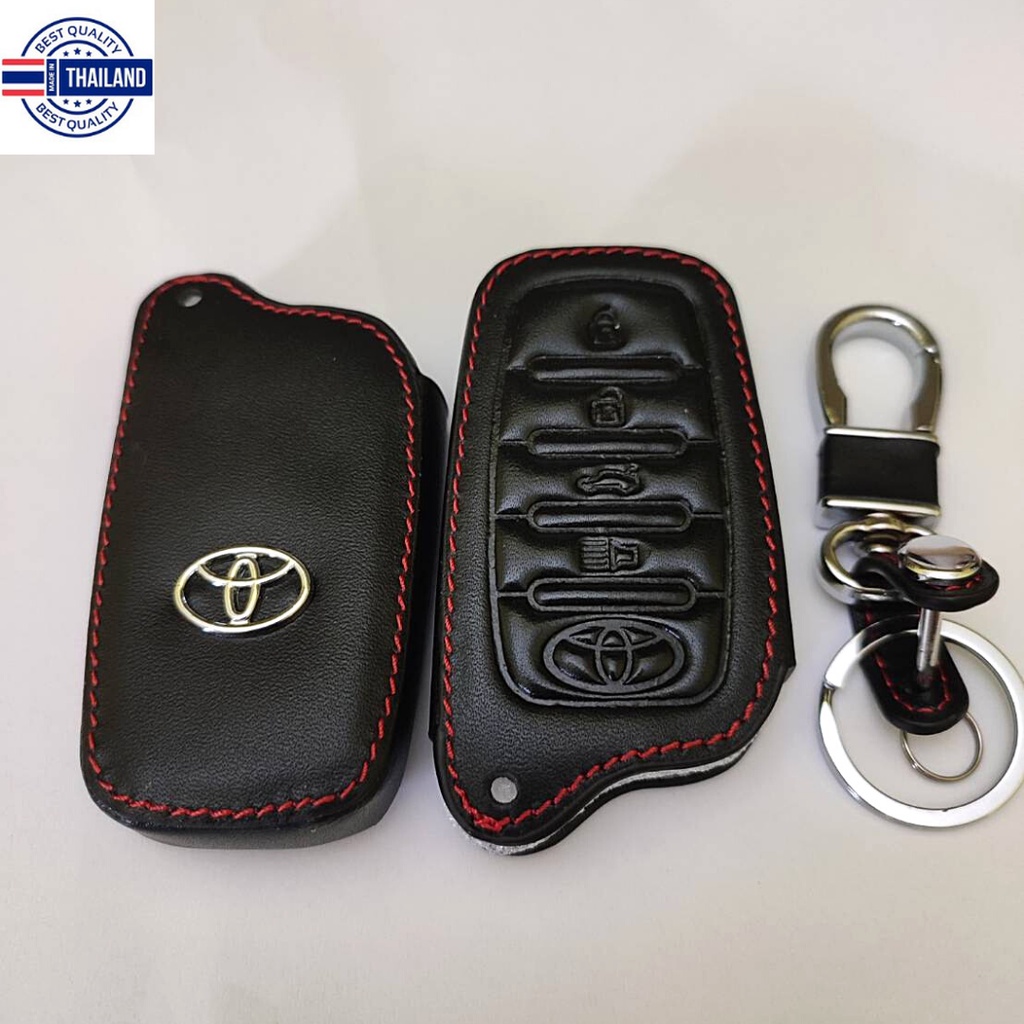 เคสรีโมท ซองหนังรีโมท รถยนต์ Toyota Fortuner / Camry  รุ่น Smart Key 4 ปุ่ม เคสกุญแจ