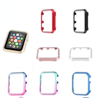 เคส สําหรับ Apple Watch 234567 Se เคสป้องกัน กรอบอลูมิเนียม ฝังเพชร สําหรับนาฬิกาข้อมือ