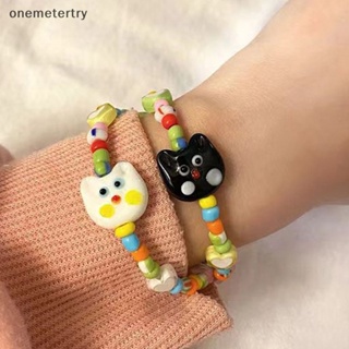 Onem สร้อยข้อมือ ประดับลูกปัด รูปการ์ตูนแมวน่ารัก เหมาะกับของขวัญวันเกิด แฟชั่นฤดูร้อน สําหรับผู้หญิง