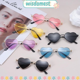 WISDOMEST แว่นตากันแดด กรอบโลหะ รูปหัวใจน่ารัก สําหรับเด็ก