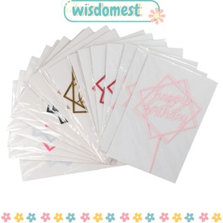 Wisdomest ท็อปเปอร์เค้กวันเกิด อะคริลิค กลิตเตอร์ สองด้าน น่ารัก 6 สี สําหรับเด็ก และผู้ใหญ่ 18 ชิ้น