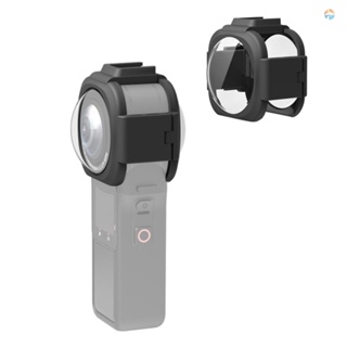 {Fsth} Puluz ฝาครอบป้องกันเลนส์ พร้อมเมาท์ขาตั้งกล้อง สําหรับ Insta360 ONE RS 1 นิ้ว 360 Edition