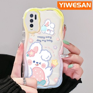 เคสโทรศัพท์มือถือแบบนิ่ม ใส กันกระแทก ลายการ์ตูนกระต่าย สตรอเบอร์รี่ สําหรับ VIVO Y30 Y30i Y50