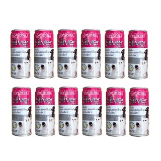 12 กระป๋อง นมแพะสเตอริไลส์ Ag-Science Silver สำหรับสุนัขและแมว 245 ML.