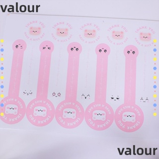 Valour สติกเกอร์ฉลาก มีกาวในตัว สีชมพู สําหรับติดตกแต่งอาหาร เบเกอรี่