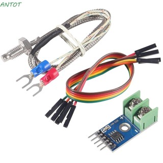 Antot โมดูลเทอร์โมคัปเปิล MAX6675 DC 3-5V พร้อมสายเคเบิล K Type ทนทาน -20 5 ชุด℃~ 85℃ M6 สกรู สําหรับ Arduino สําหรับ Arduino Raspberry Pi โครงการอิเล็กทรอนิกส์ DIY