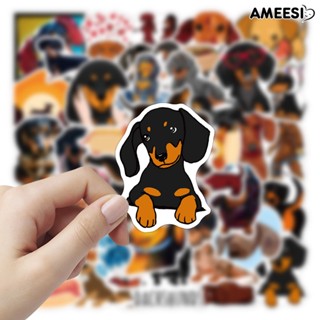 Ameesi สติกเกอร์ใส ลายการ์ตูนสุนัข กันน้ํา กันฉีกขาด สําหรับติดตกแต่งผนัง โน้ตบุ๊ก โรงเรียน 50 ชิ้น 1 ชุด