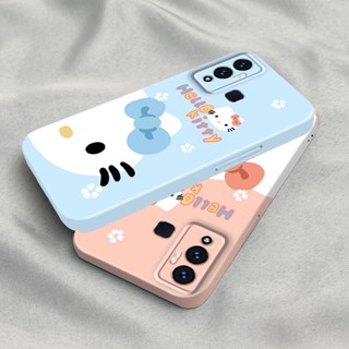 เคสโทรศัพท์มือถือ PC แข็ง แบบครึ่งหน้า ลาย Hello Kitty น่ารัก แวววาว สําหรับ Infinix Hot 12 Play Hot 10 Play 11 9 Note 12 Smart 6 TECNO Pova Neo