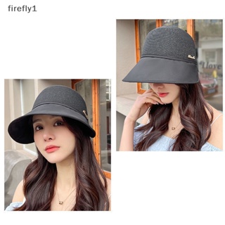 [Firefly] หมวกฟางปีกกว้าง กันแดด ระบายอากาศ ป้องกันรังสียูวี แบบพกพา เหมาะกับชายหาด แฟชั่นฤดูร้อน สไตล์ชาวประมง สําหรับผู้หญิง