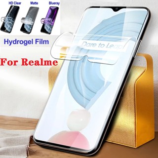 ฟิล์มไฮโดรเจลนิ่ม กันรอยหน้าจอ HD เนื้อแมตต์ กันแสงสีฟ้า สําหรับ Realme 11 10 9 Pro Pro+ 11X 10S 10T 9Pro 10Pro 11Pro +