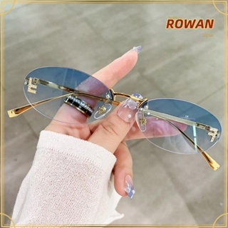 Rowans แว่นตากันแดด UV400 ทรงวงรี ป้องกันรังสียูวี ลายตัวอักษร แฟชั่นสําหรับผู้หญิง และผู้ชาย