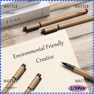 Wattle ปากกากระดาษคราฟท์ เป็นมิตรกับสิ่งแวดล้อม สีเขียว สําหรับเขียน ลงลายเซ็น 2 5 ชิ้น