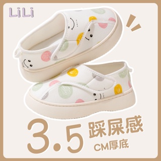 LiLi  องเท้าแตะหญิง รองเท้าแตะ ลำลองสำหรับผู้หญิง พื้นรองเท้าหนามาก 36Z230907