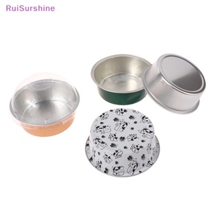 Ruisurshine ใหม่ ถ้วยฟอยล์อลูมิเนียม พร้อมฝาปิด สําหรับมัฟฟิน คัพเค้ก เบเกอรี่ ขนมหวาน ตกแต่งงานแต่งงาน วันเกิด 10 ชิ้น