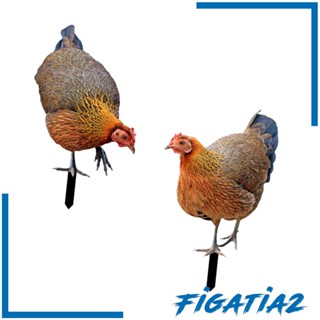 [Figatia2] ป้ายรูปปั้นไก่ สําหรับสวนหลังบ้าน ฟาร์ม