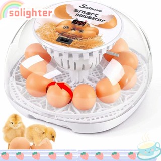 SOLIGHTER เครื่องฟักไข่นกกระทาอัตโนมัติ อุปกรณ์ฟาร์มนกแก้ว 12 ฟอง