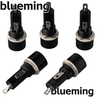 Blueming2 ซ็อกเก็ตฟิวส์ เมาท์แผงพลาสติก สีดํา ทองแดง 10A 250V ทนทาน สําหรับช่างไฟฟ้า 5 ชิ้น