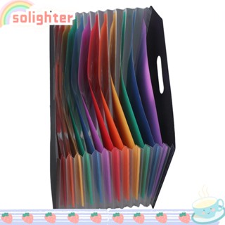 Solighter ถังเก็บหนังสือ พลาสติก สีดํา ขนาด A4 สําหรับบ้าน