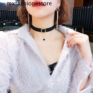 Mxfashione สร้อยคอคริสตัล ทรงกลม ประดับเพทาย หรูหรา เครื่องประดับแฟชั่น