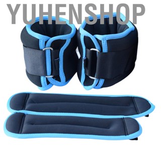 Yuhenshop 1 Pair Ankle Weights Strength Training Weight Bearing Adjustable Wrist Sandbag Running Walking