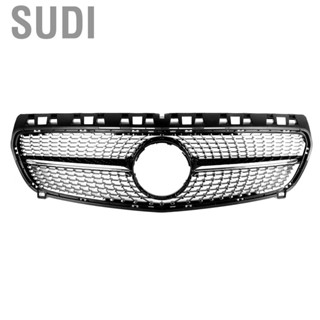 Sudi Front Bumper Grill Diamond Grille Fit for Mercedes Benz W176 2013-2015 Bright Black