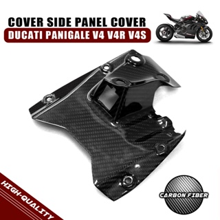 ฝาครอบแผงคาร์บอนไฟเบอร์ 100% อุปกรณ์เสริม สําหรับรถจักรยานยนต์ Ducati Panigale V4 V4S V4R 2018-2022 2019 2020