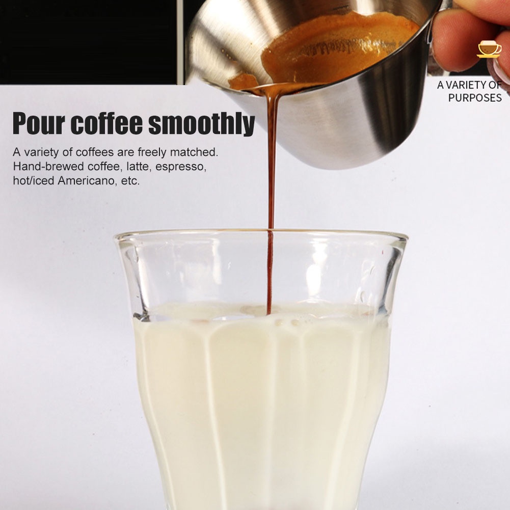 ☕ 90ml ถ้วยช็อตเอสเพรสโซ่ ช็อตกาแฟ Measuring Cup Stainless Stee - รูปที่ 5