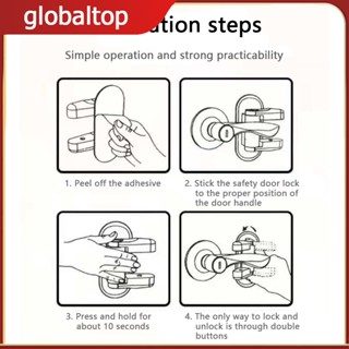 ตัวล็อคประตู ป้องกันการเปิด มีกาวในตัว เพื่อความปลอดภัย สําหรับเด็กวัยหัดเดิน