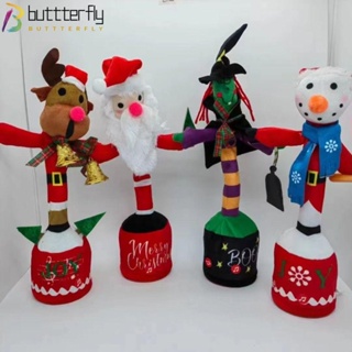 Buttterfly ตุ๊กตากระบองเพชรเต้นรํา กวาง สโนว์แมน ซานต้า กวาง ขนาด 40 ซม. สําหรับตกแต่งบ้าน ของขวัญเด็ก