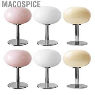 Macospice Nightstand Lamp  Cute Shape Iron Base Bedside Table Modern for Bedroom