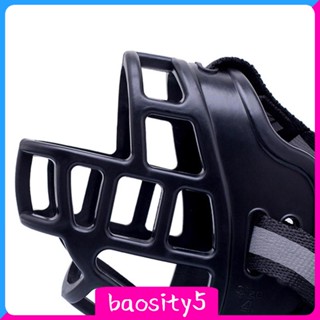 [Baosity5] ตะกร้อครอบปากสัตว์เลี้ยง ระบายอากาศ ปรับได้ กันกัด สีดํา สําหรับฝึกสุนัข