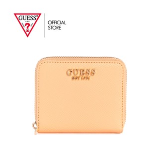GUESS กระเป๋าสตางค์ รุ่น ZG850037 LAUREL SLG SMALL ZIP AROUND สีเหลือง