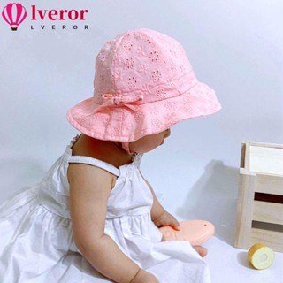 Lveror หมวกบักเก็ต ผ้าลูกไม้ ประดับโบว์น่ารัก แฟชั่นฤดูใบไม้ผลิ ฤดูร้อน