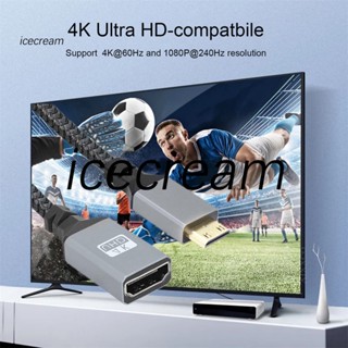 Icecream12.mx สายเคเบิลอะแดปเตอร์วิดีโอ 4k 4k Hdmi คุณภาพสูง สําหรับ Ultra Hd Tv แล็ปท็อป กล้อง จัดส่งเร็ว