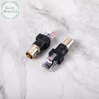 Gentlehappy อะแดปเตอร์แจ็คเชื่อมต่อ BNC ตัวเมีย เป็น RJ45 ตัวผู้ 1 ชิ้น