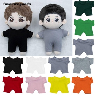 Favoritegoods เสื้อเชิ้ต ผ้าฝ้าย 15 ซม. 10 สี อุปกรณ์เสริม สําหรับตุ๊กตา