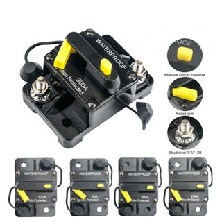 เบรกเกอร์ฟิวส์รีเซ็ต 30 300 แอมป์ 12V48V DC ป้องกันสิ่งแวดล้อม สําหรับรถยนต์