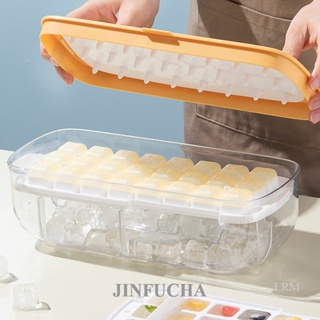 Jinfucha 2 In 1 ชุดกล่องแม่พิมพ์ซิลิโคน สําหรับทําน้ําแข็ง เครื่องดื่มเย็น DIY