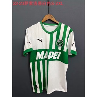 เสื้อกีฬาแขนสั้น ลายทีมชาติฟุตบอล Sassuolo Away Jersey 22-23 S-XXL ชุดเหย้า แห้งเร็ว AAA