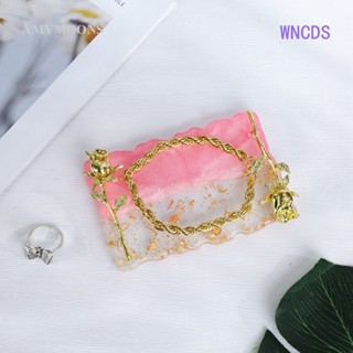 Wncds ถาดเรซิ่น รูปดอกกุหลาบ สําหรับใส่ขนมขบเคี้ยว เครื่องประดับ