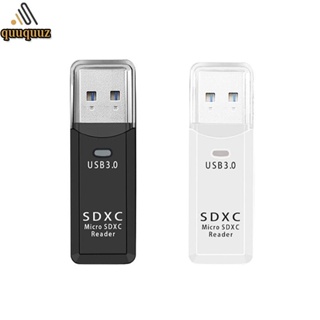 Quu 2 in 1 อะแดปเตอร์การ์ดรีดเดอร์ TF SD USB 3 0 ความเร็วสูง สําหรับแล็ปท็อป