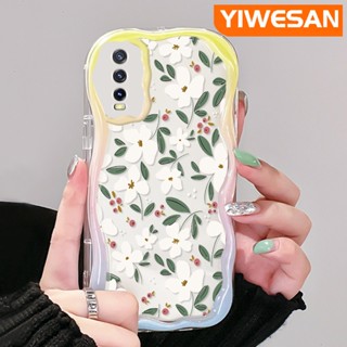 เคสโทรศัพท์มือถือแบบนิ่ม ใส กันกระแทก ลายดอกไม้ สีขาว แฟชั่น สําหรับ VIVO Y20 Y20i Y20S Y12s Y20 2021 Y11s Y12A Y20T Y20S M Y20S