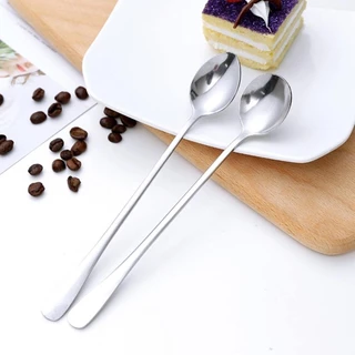 【สินค้าขายดี】ช้อนสเตนเลส ด้ามจับยาว สําหรับตักซุป กาแฟ ชา อาหารค่ํา 1 ชิ้น