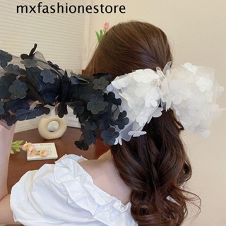 Mxfashione โบใหญ่ ฤดูใบไม้ผลิ คลิป น่ารัก อารมณ์ ขนาดใหญ่ สําหรับเด็กผู้หญิง ดอกไม้ ที่คาดผม ตาข่าย ของขวัญสําหรับผู้หญิง ที่ใส่ผมหางม้า