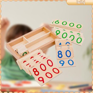 [Lslhj] การ์ดตัวเลขไม้ Montessori สําหรับเด็ก 3 4 5 ปี